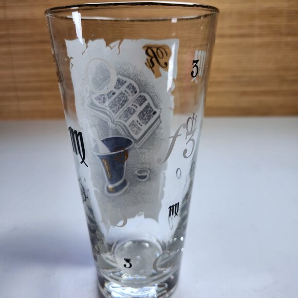 Libbey Glass RX Prescription Tumbler Gold Rimmed Mid Century Vintage 60s - Picture 6 of 10